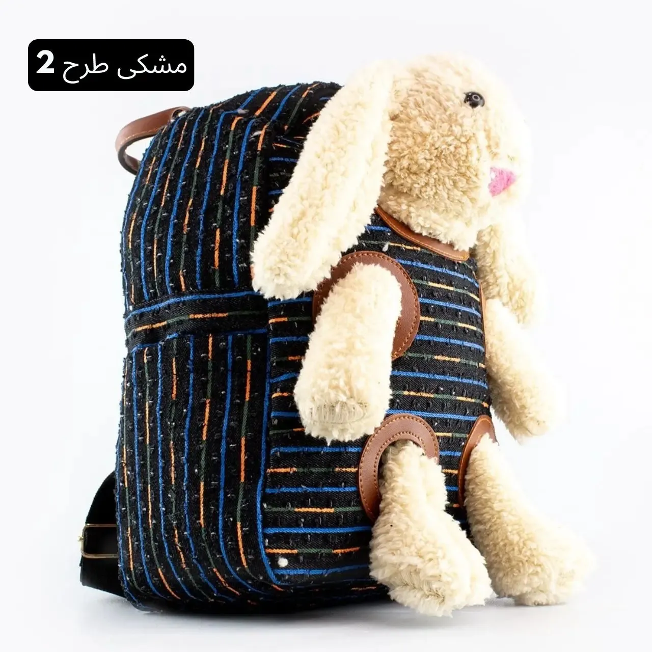 کوله پشتی پارچه ای روزمره مدرسه و دانشگاه زیپ دار بند بلند