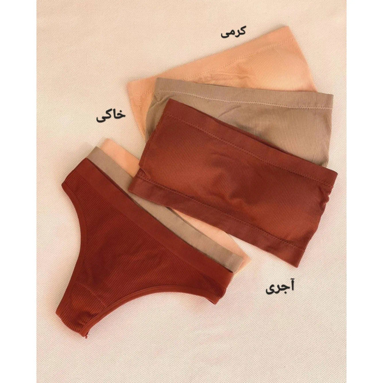 ست نیمتنه دکلته و شورت بکلس نخی کبریتی زنانه کاپدار متحرک سایز 38 تا 46