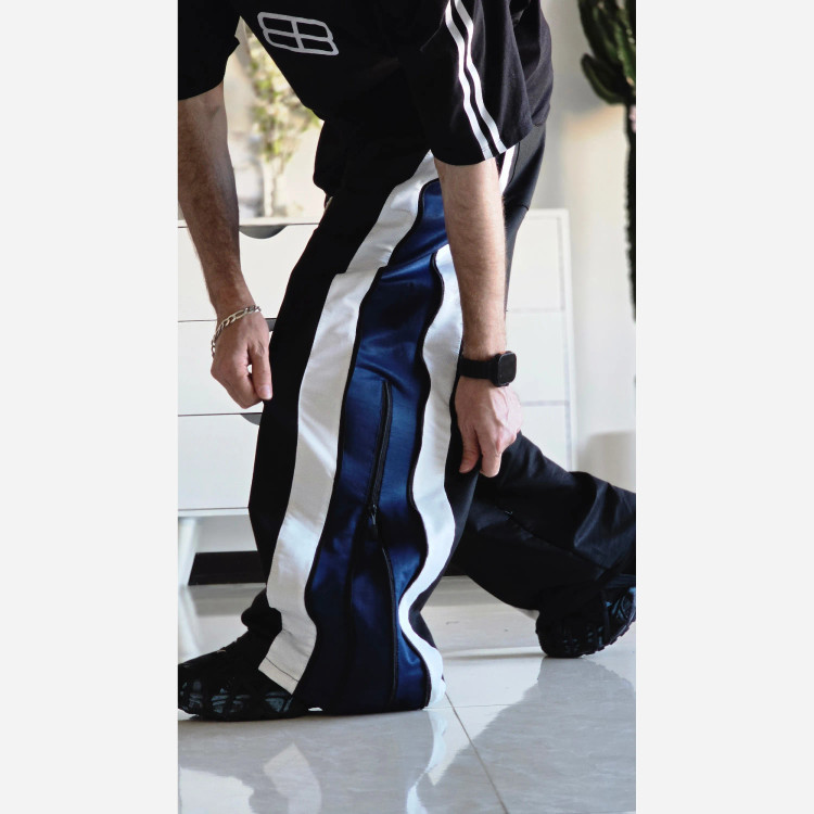 شلوار اسلش فول بگ بغل زیپ بالنسیاگا جنس گلکسی سایز XL XXL XXXL