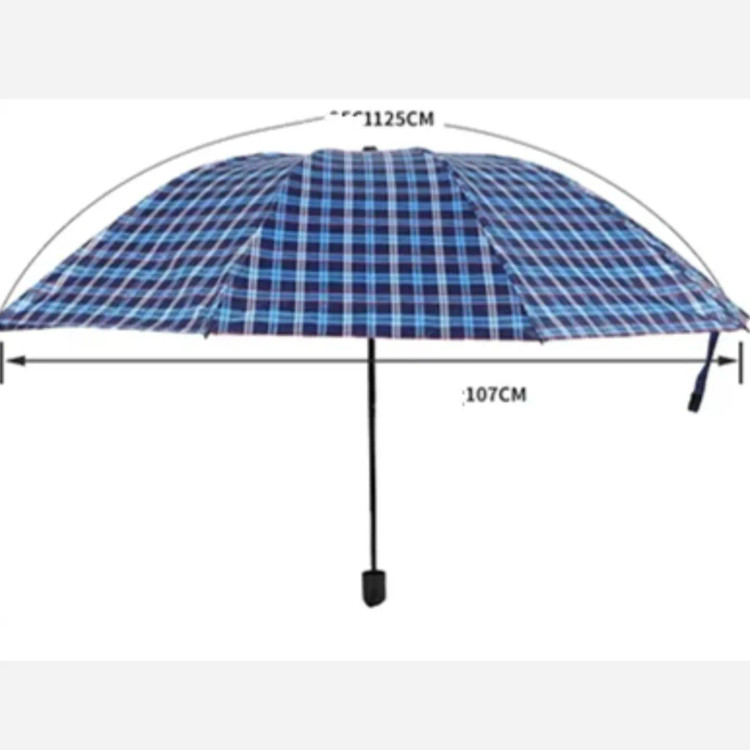 چتر تاشو دو نفره طرح چهارخانه 10 فنره